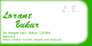 lorant bukur business card