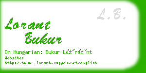 lorant bukur business card